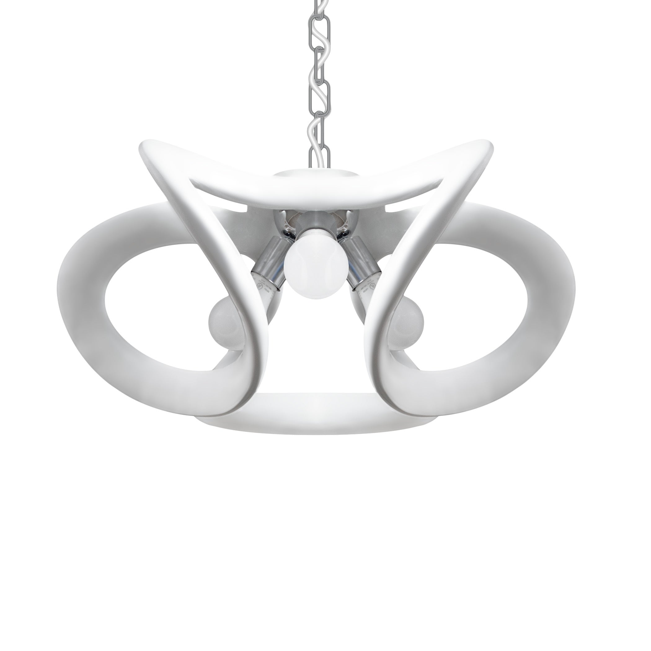 Pendant 3 Light White Open Shade