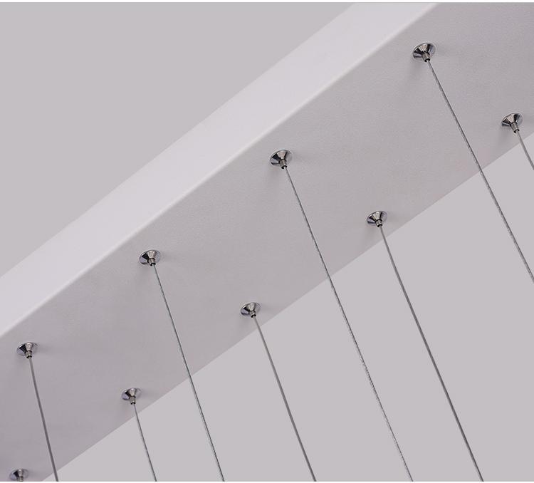 Modern Chandelier Light LED Linear Suspension 11 Rings