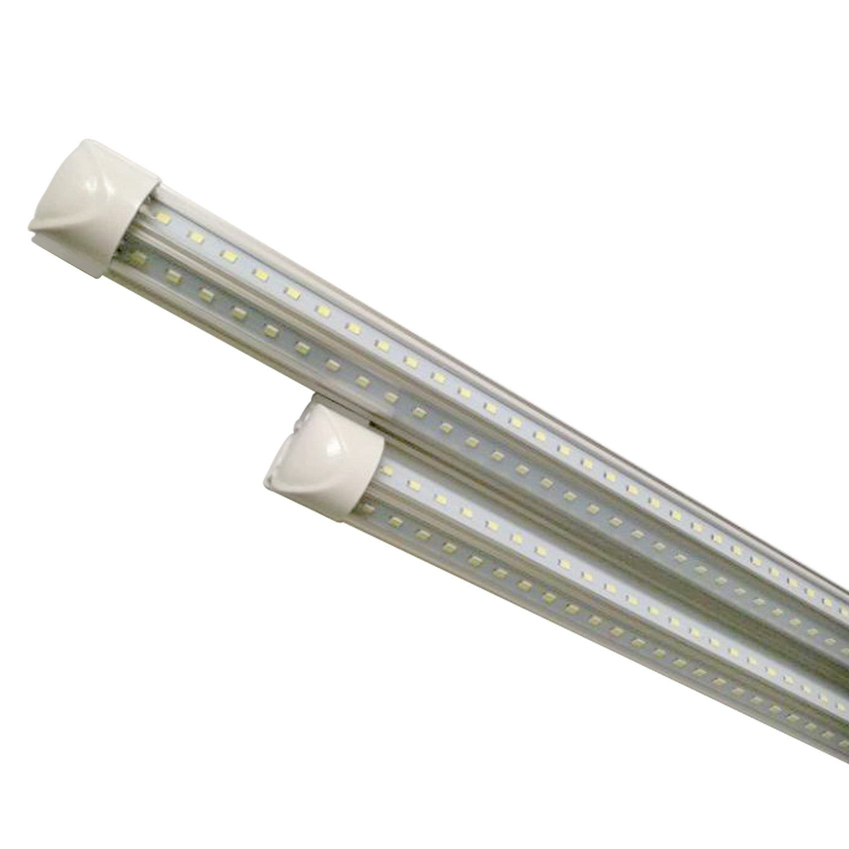 60W 8ft V-Shaped T8 Integrated LED Tube - Clear - Green Light Depot