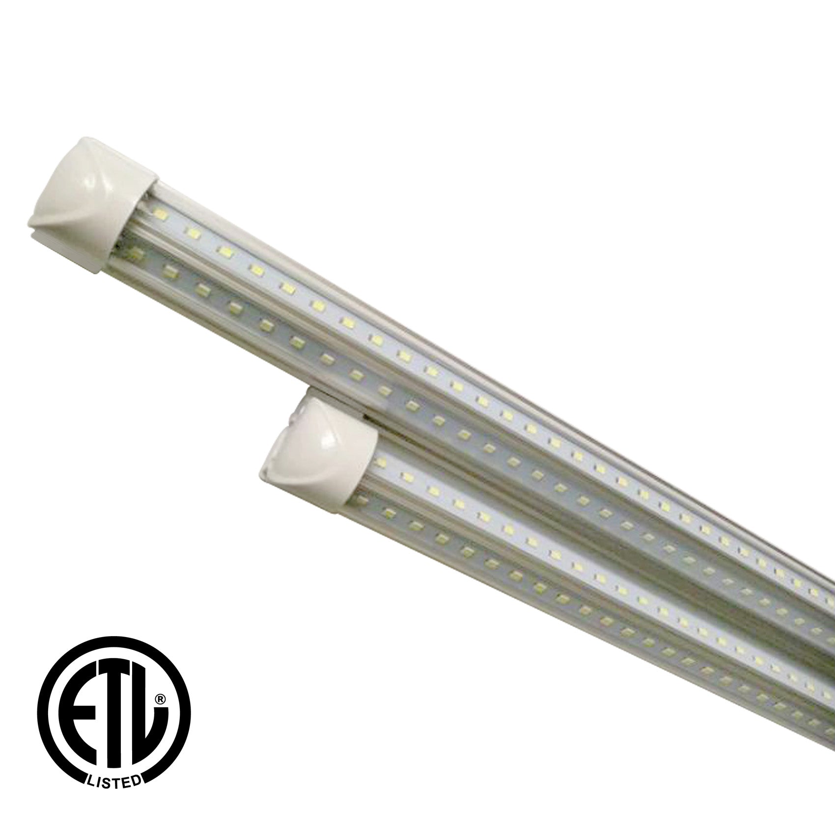 60W 8ft V-Shaped T8 Integrated LED Tube - Clear - Green Light Depot