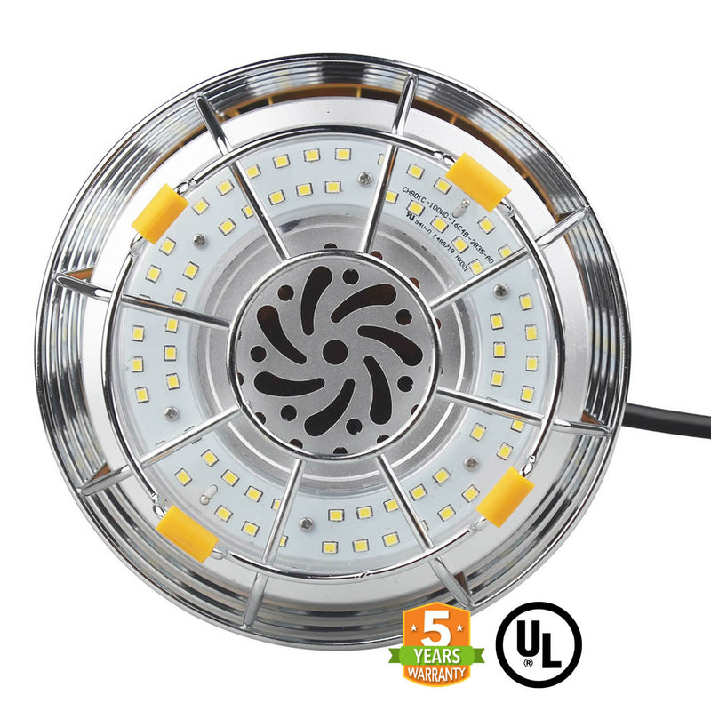 60W LED Temporary Construction Light - 7800 Lumens - Hook Mount - Linkable - UL